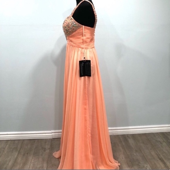 BNWT Nina Canacci beaded chiffon gown - Picture 5 of 14